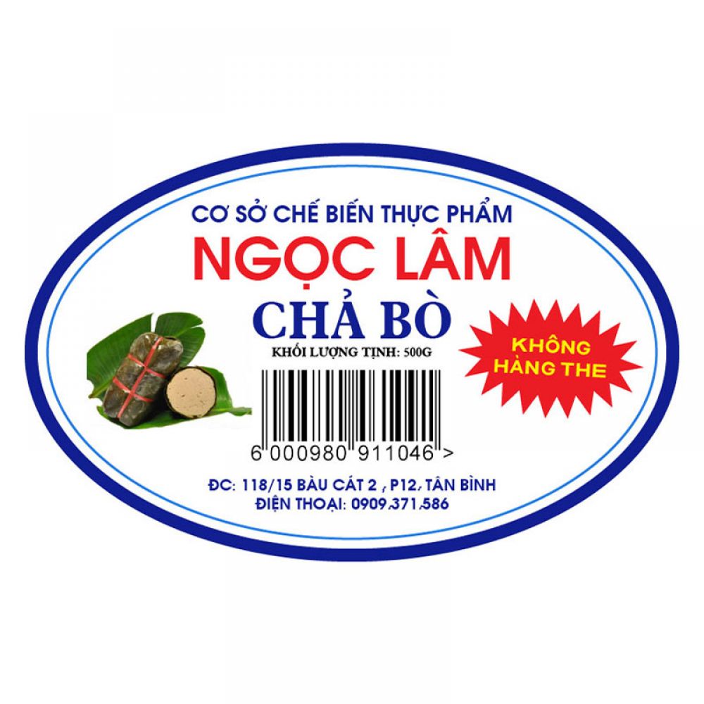 In tem cơ sở chế biến thực phẩm