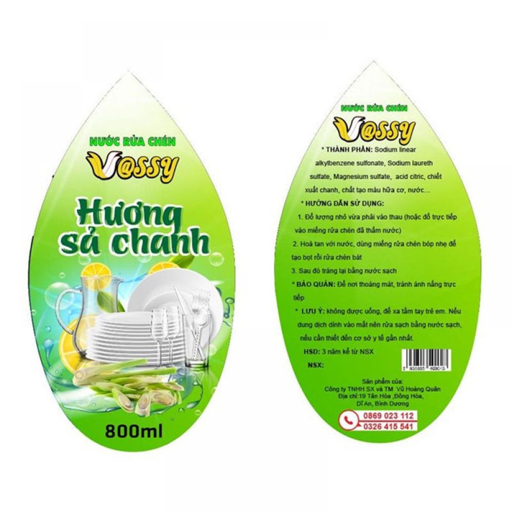 In tem nhãn nước rửa chén