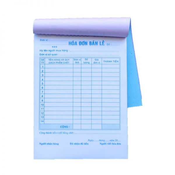 In hóa đơn bán lẻ