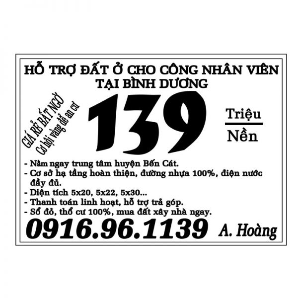 In tờ rơi trắng đen