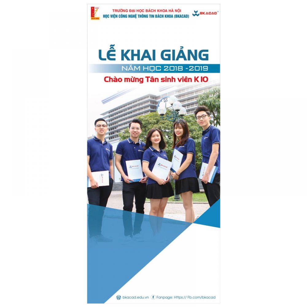 In standee chương trình khai giảng